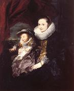 Anthony Van Dyck Portrait of a Woman and Child